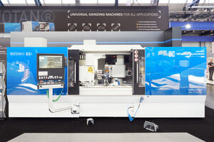 Die Firma NSH Technology GmbH aus Chemnitz zeigt für das universelle Außenrundschleifen seine neuste Wotan S3A.
